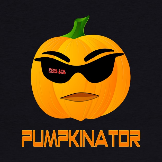 Pumpkinator Jack O' Lantern Pumpkin Halloween by SpaceManSpaceLand